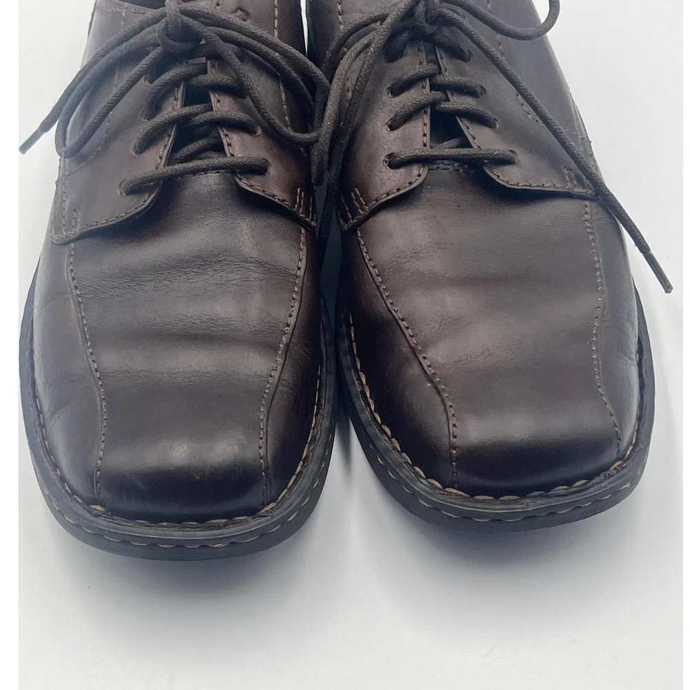 Born Nathaniel Brown Leather Derby Oxford Lace Up Shoes Mens 8.5 Comfort